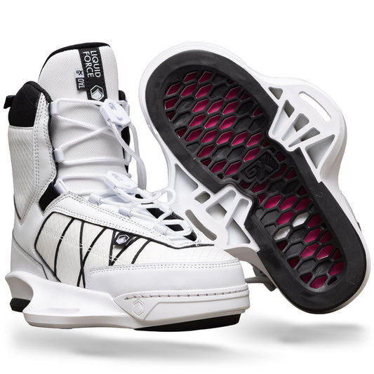 Liquid Force TAO 6X WHITE Bindings | 26 - Closed Toe Boots