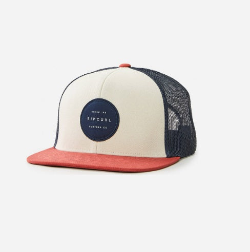 Rip Curl Routine Trucker Cap White/Navy/Red Ccabr9 - Caps