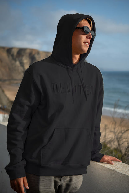 Devoted Puff Embroided Logo Hood - Hoodies