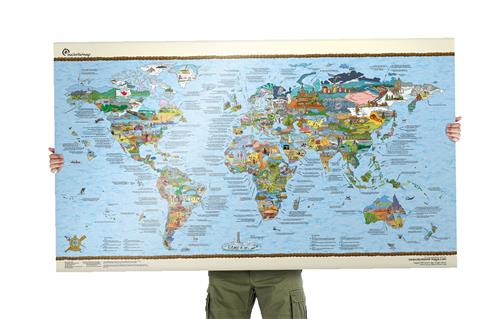 Awesome Maps Bucketlist Map Re-Writable - Maps & posters